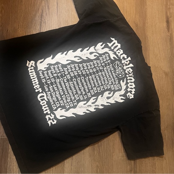 Macklemore Summer Tour 2022 Concert T-shirt Adult Sz L Black Hip Hop Two Sided - Picture 8 of 8